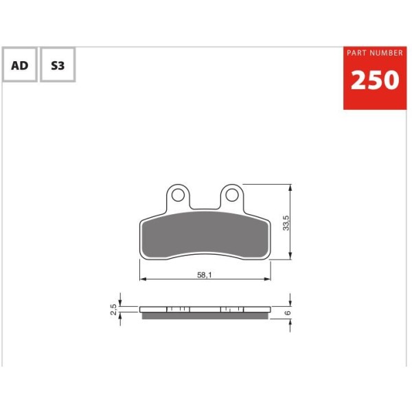 GOLDfren Motorcycle Brake Pad 700250