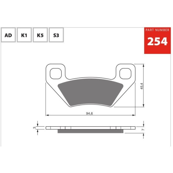 GOLDfren Motorcycle Brake Pad 700254