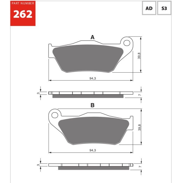 GOLDfren Motorcycle Brake Pad 700262