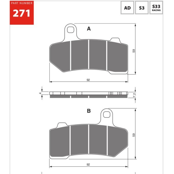 GOLDfren Motorcycle Brake Pad 700271