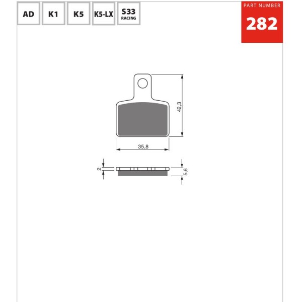 GOLDfren Motorcycle Brake Pad 700282