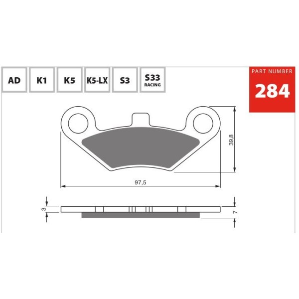GOLDfren Motorcycle Brake Pad 700284