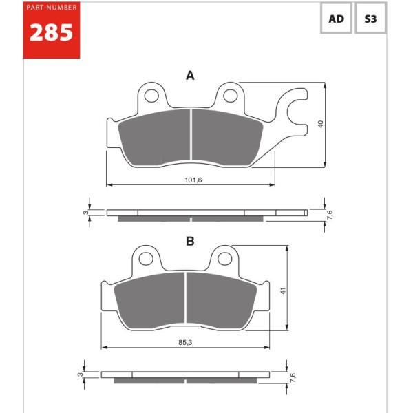 GOLDfren Motorcycle Brake Pad 700285