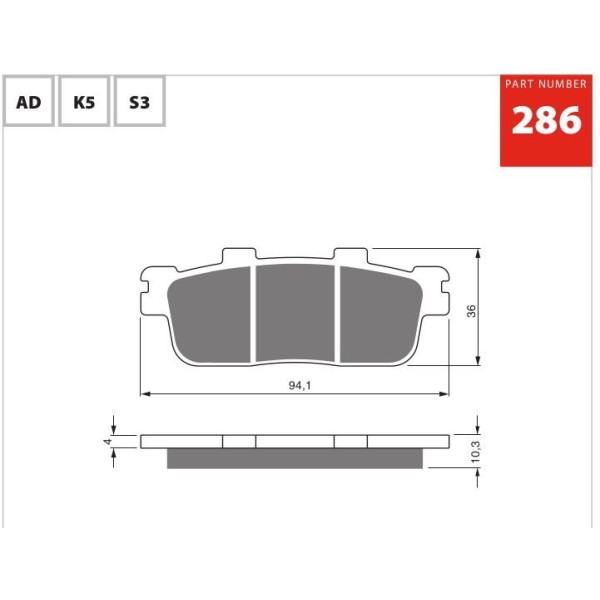 GOLDfren Motorcycle Brake Pad 700286