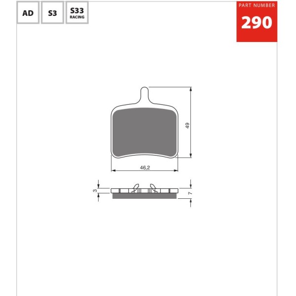 GOLDfren Motorcycle Brake Pad 700290