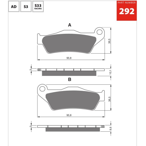 GOLDfren Motorcycle Brake Pad 700292