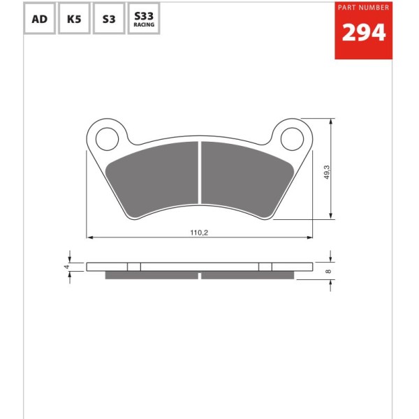 GOLDfren Motorcycle Brake Pad 700294