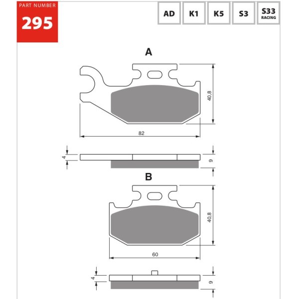 GOLDfren Motorcycle Brake Pad 700295