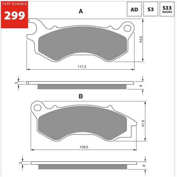 GOLDfren Motorcycle Brake Pad 700299
