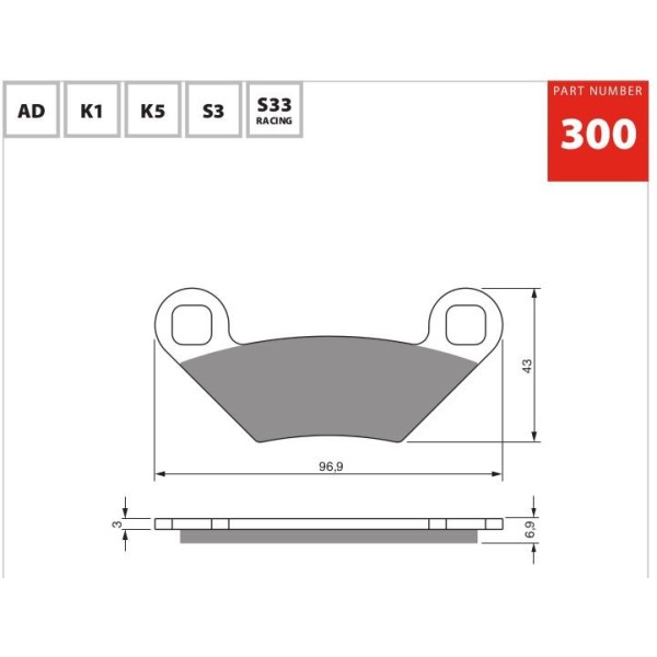 GOLDfren Motorcycle Brake Pad 700300