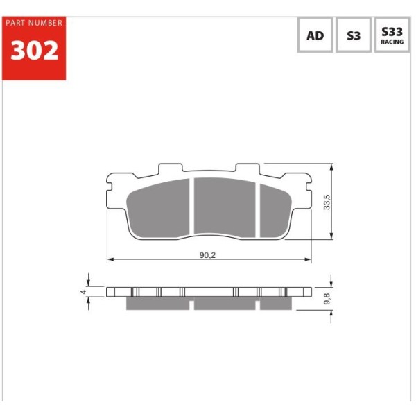 GOLDfren Motorcycle Brake Pad 700302