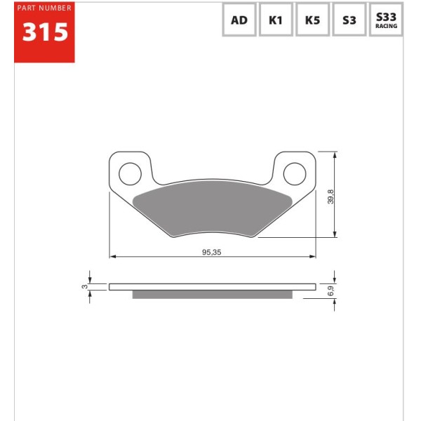 GOLDfren Motorcycle Brake Pad 700315