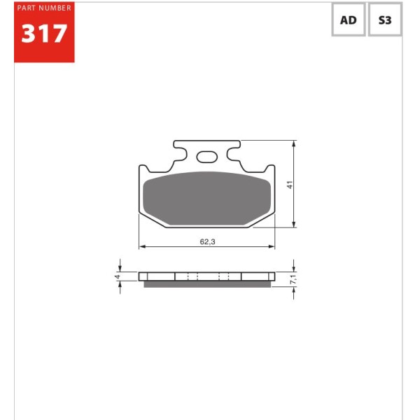 GOLDfren Motorcycle Brake Pad 700317