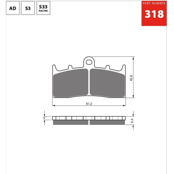 GOLDfren Motorcycle Brake Pad 700318