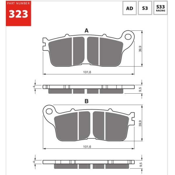 GOLDfren Motorcycle Brake Pad 700323