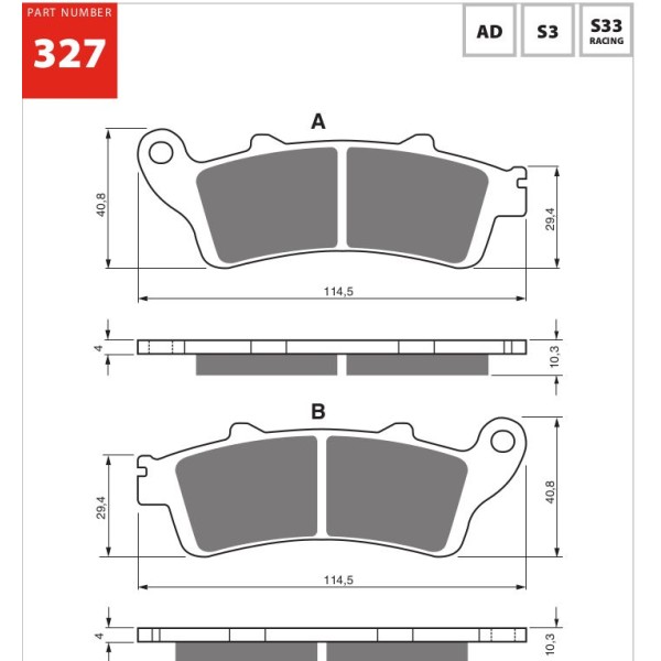 GOLDfren Motorcycle Brake Pad 700327