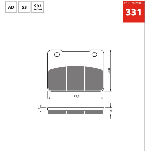 GOLDfren Motorcycle Brake Pad 700331