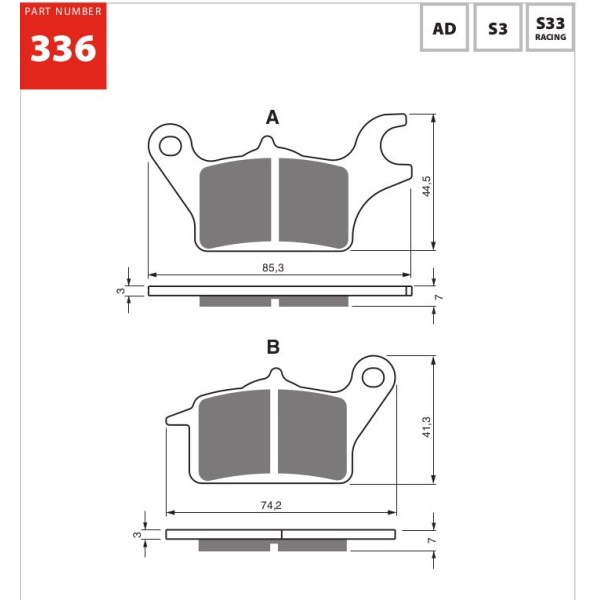 GOLDfren Motorcycle Brake Pad 700336