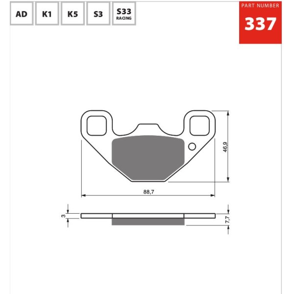 GOLDfren Motorcycle Brake Pad 700337