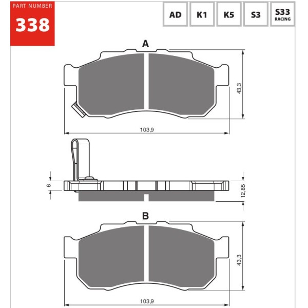 GOLDfren Motorcycle Brake Pad 700338