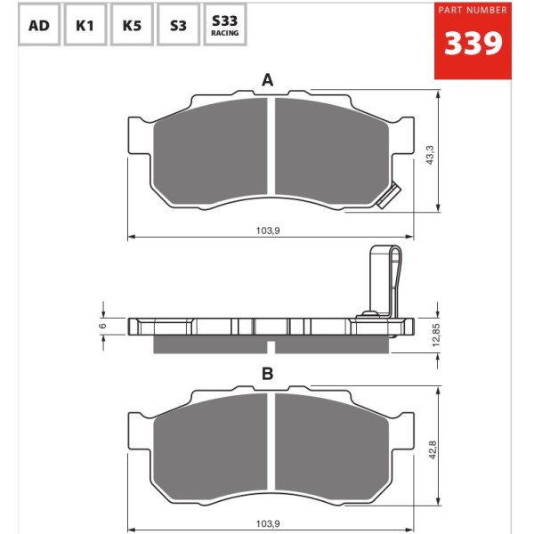 GOLDfren Motorcycle Brake Pad 700339