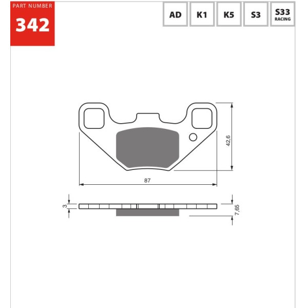 GOLDfren Motorcycle Brake Pad 700342