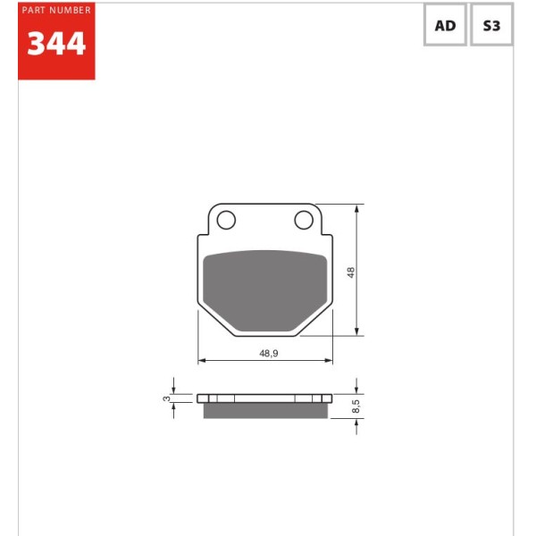 GOLDfren Motorcycle Brake Pad 700344