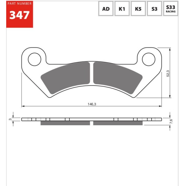 GOLDfren Motorcycle Brake Pad 700347