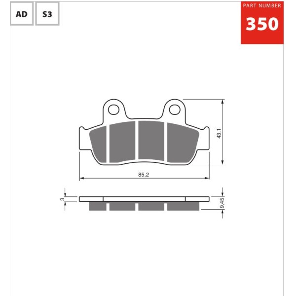 GOLDfren Motorcycle Brake Pad 700350