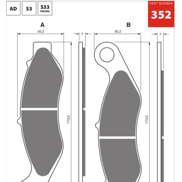 GOLDfren Motorcycle Brake Pad 700352