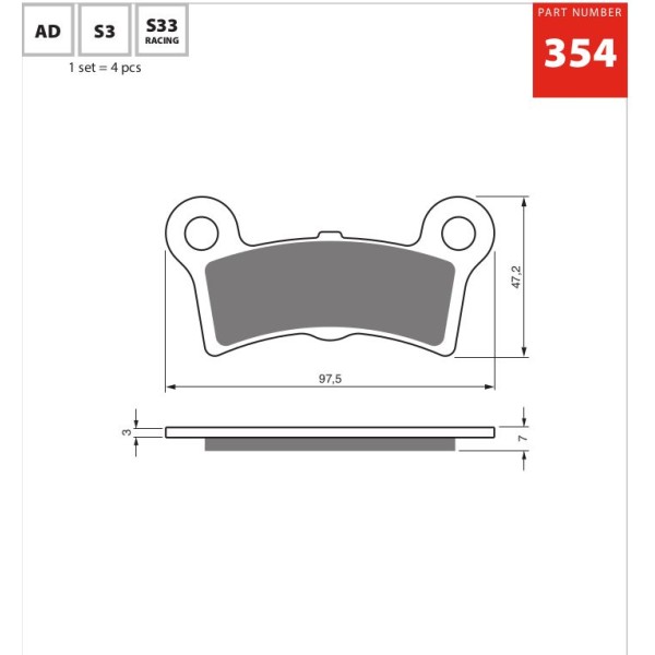 GOLDfren Motorcycle Brake Pad 700354