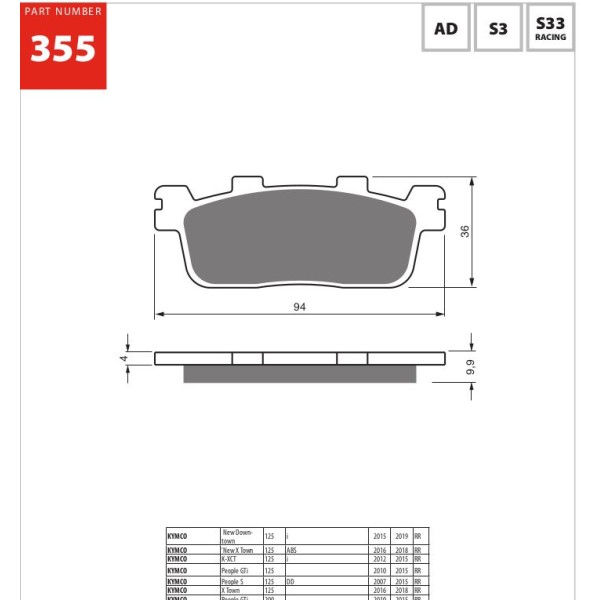 GOLDfren Motorcycle Brake Pad 700355