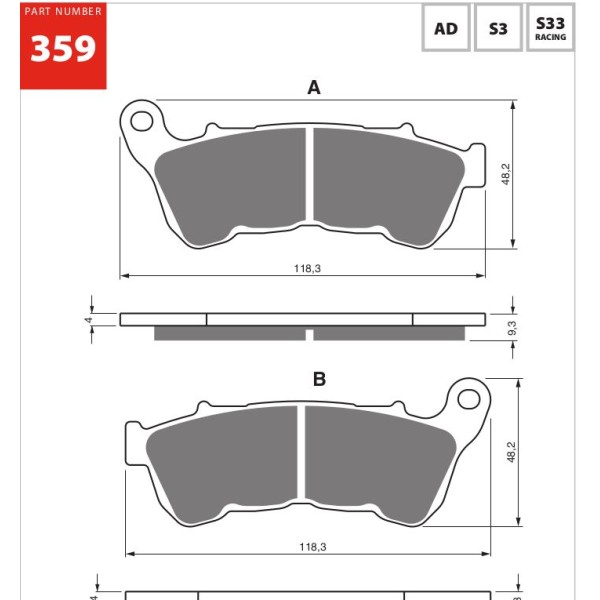 GOLDfren Motorcycle Brake Pad 700359