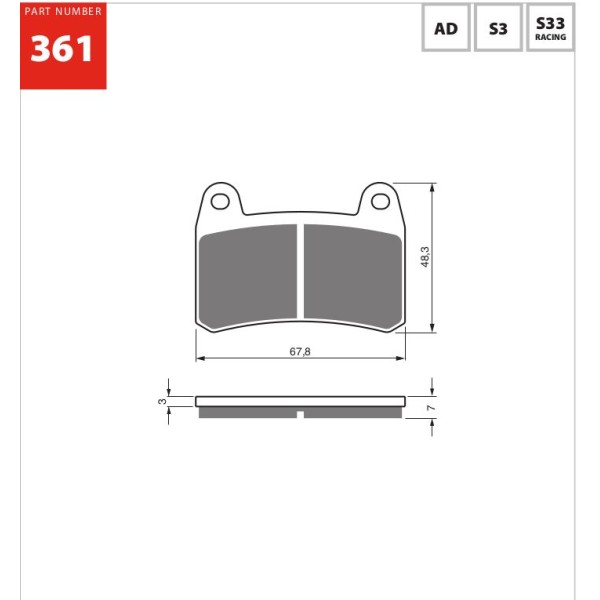 GOLDfren Motorcycle Brake Pad 700361