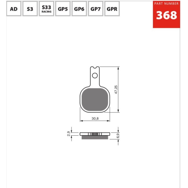 GOLDfren Motorcycle Brake Pad 700368