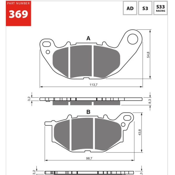 GOLDfren Motorcycle Brake Pad 700369