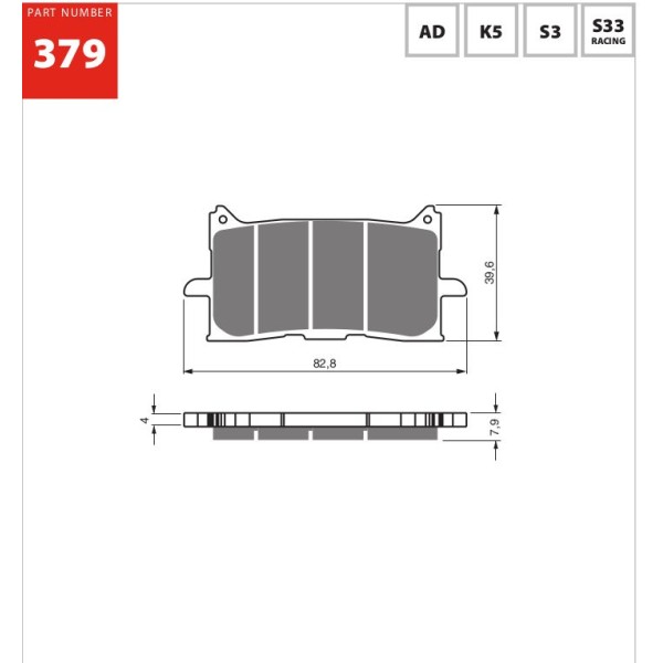 GOLDfren Motorcycle Brake Pad 700379