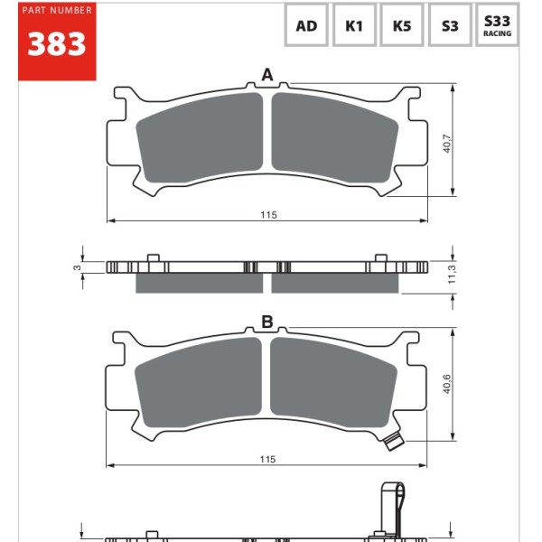 GOLDfren Motorcycle Brake Pad 700383