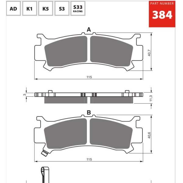 GOLDfren Motorcycle Brake Pad 700384