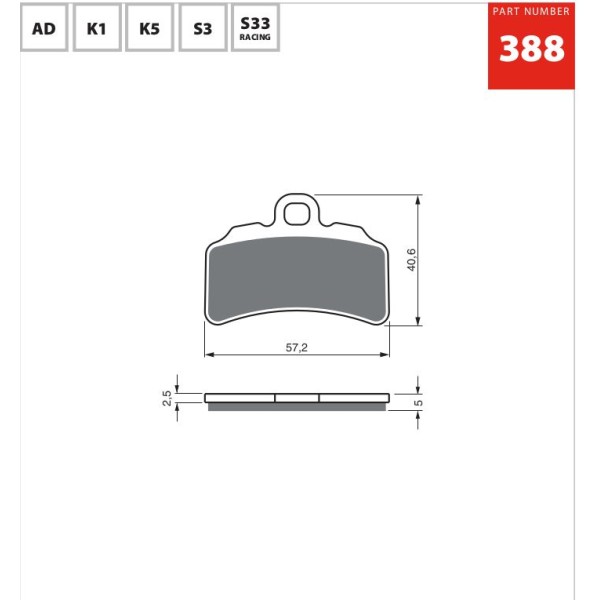 GOLDfren Motorcycle Brake Pad 700388