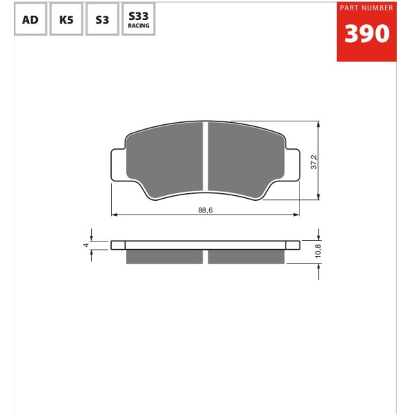 GOLDfren Motorcycle Brake Pad 700390