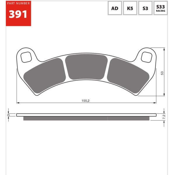 GOLDfren Motorcycle Brake Pad 700391