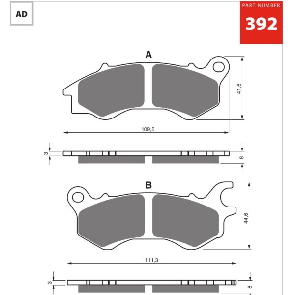 GOLDfren Motorcycle Brake Pad 700392