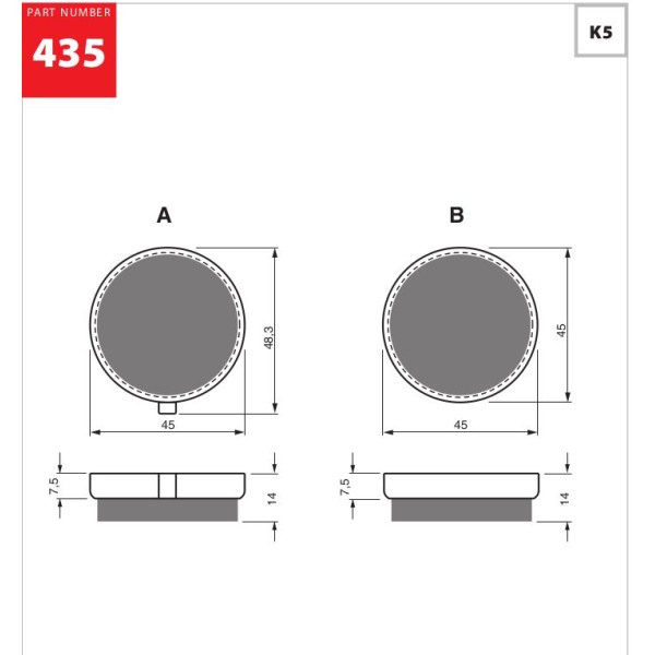 GOLDfren Motorcycle Brake Pad 700435