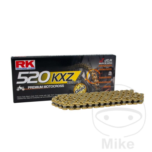 RK Takasago Motorcycle Chain 520KXZ Gold 1 Links RK Takasago Motorcycle Chain 520KXZ Gold 1 Links