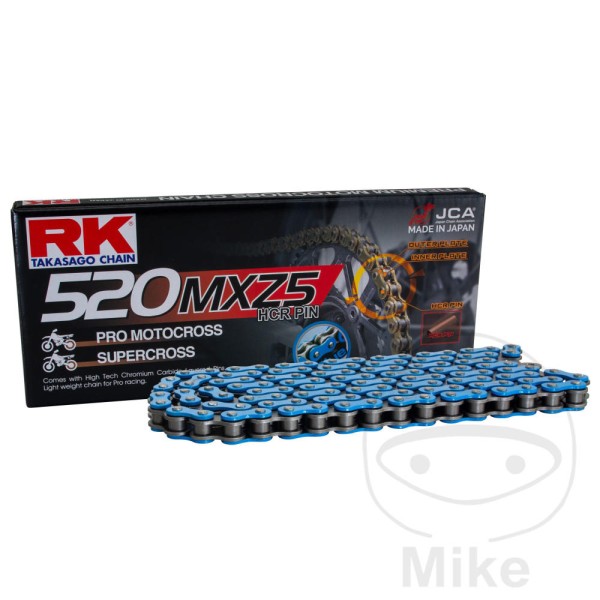 RK Takasago Motorcycle Chain 520MXZ5 Blue 1 Links RK Takasago Motorcycle Chain 520MXZ5 Blue 1 Links