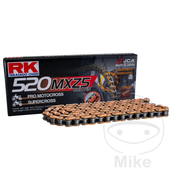RK Takasago Motorcycle Chain 520MXZ5 Orange 1 Links RK Takasago Motorcycle Chain 520MXZ5 Orange 1 Links
