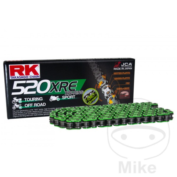 RK Takasago Motorcycle Chain 520XRE Green 1 Links RK Takasago Motorcycle Chain 520XRE Green 1 Links