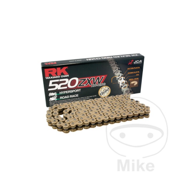 RK Takasago Motorcycle Chain 520ZXW Gold 1 Links RK Takasago Motorcycle Chain 520ZXW Gold 1 Links