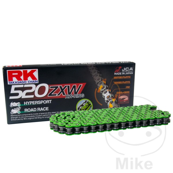 RK Takasago Motorcycle Chain 520ZXW Green 1 Links RK Takasago Motorcycle Chain 520ZXW Green 1 Links